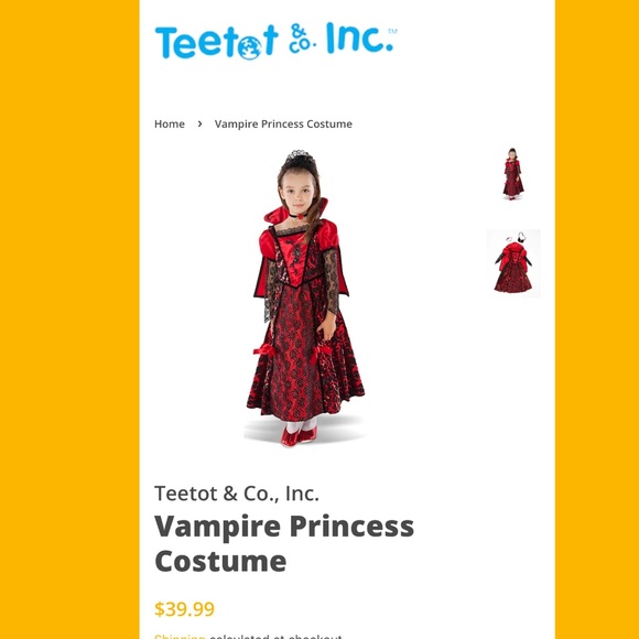 Vampire princess Halloween costume size 3-4 - Picture 3 of 10